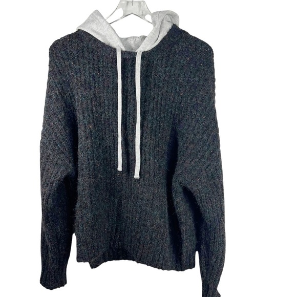 AERIE OFFLINE New Hooded Sweater Grey Multi-color Speck Color Size Large - Picture 1 of 9